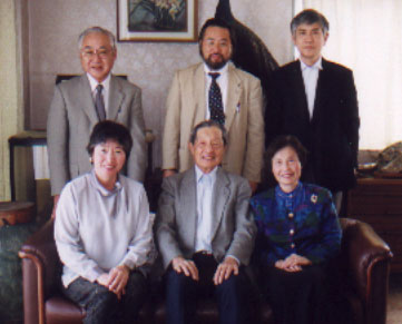 WFMH regional planning meeting in Chiba, Japan: (front row, left to right) Board member Chueh Chang, Honorary President Tsung-yi Lin, Mei Chen Lin; (back row, left to right) former Board member Kunihiko Asai, Regional Vice President Kazuyoshi Yamamoto, and former Board member Shimpei Inoue.