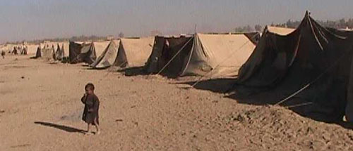 Tents in an Afghan refugee camp