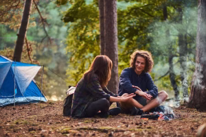 Teens in nature participating in wilderness therapy